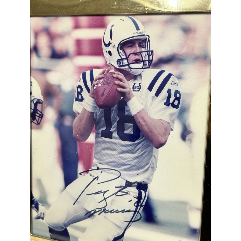 NFL Autographed Photo Mens OS White Peyton Manning Signed Colts Excellent